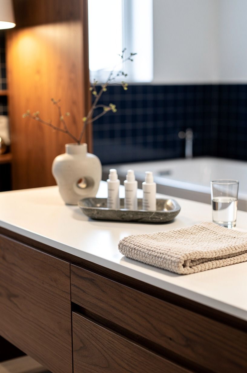 Style the vanity with the One-Breath Rule