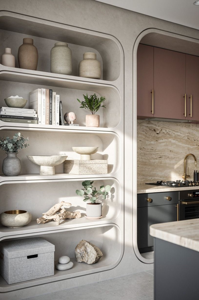 Build a collected shelf wall with the Open-Edge Method