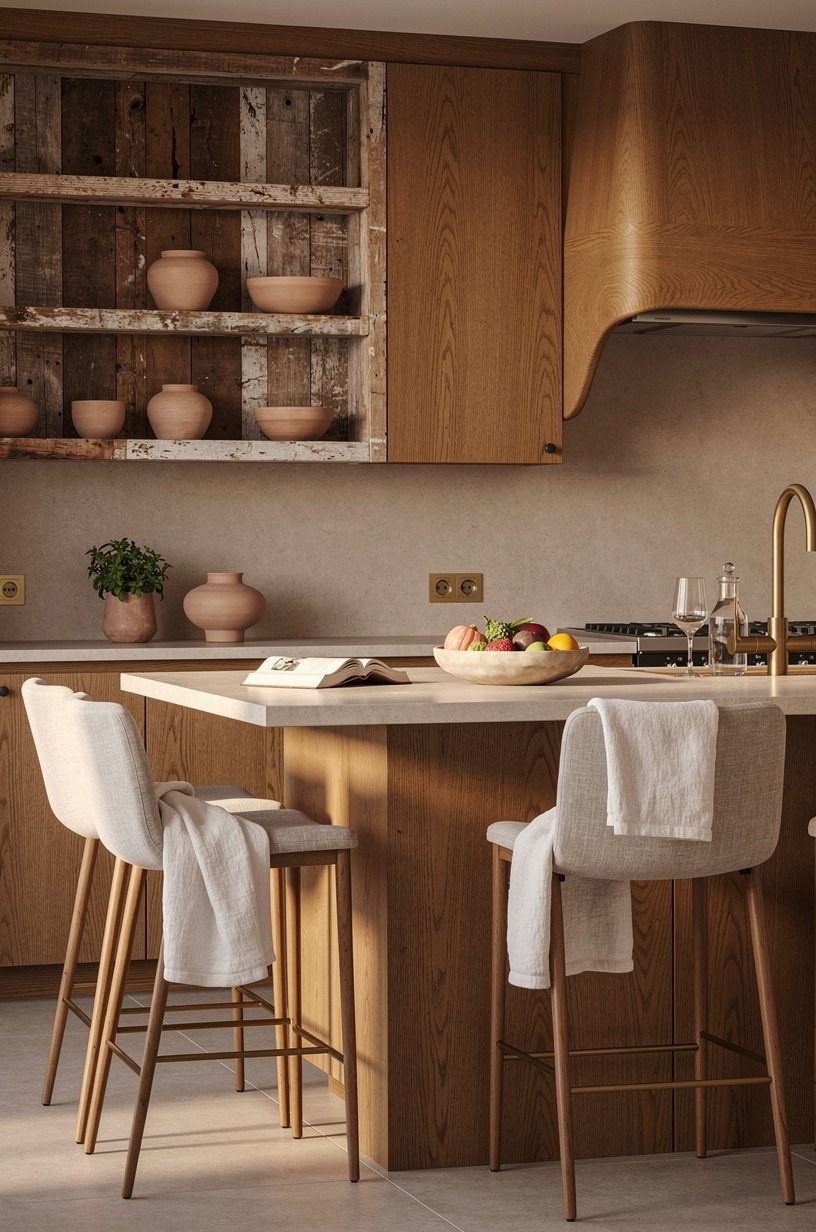 Choose warm wood over gray wood for the Two-Wood Rule