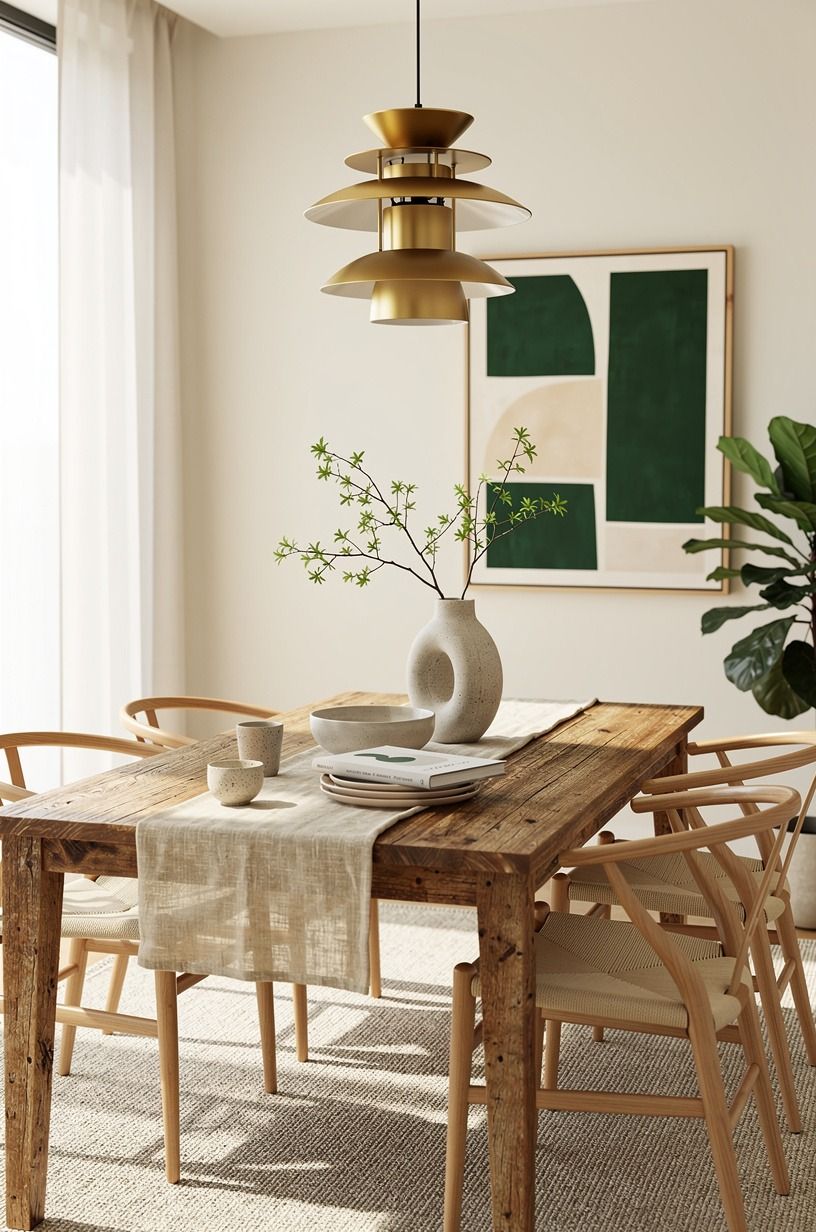 Hang the Three-Height Light Stack above the table