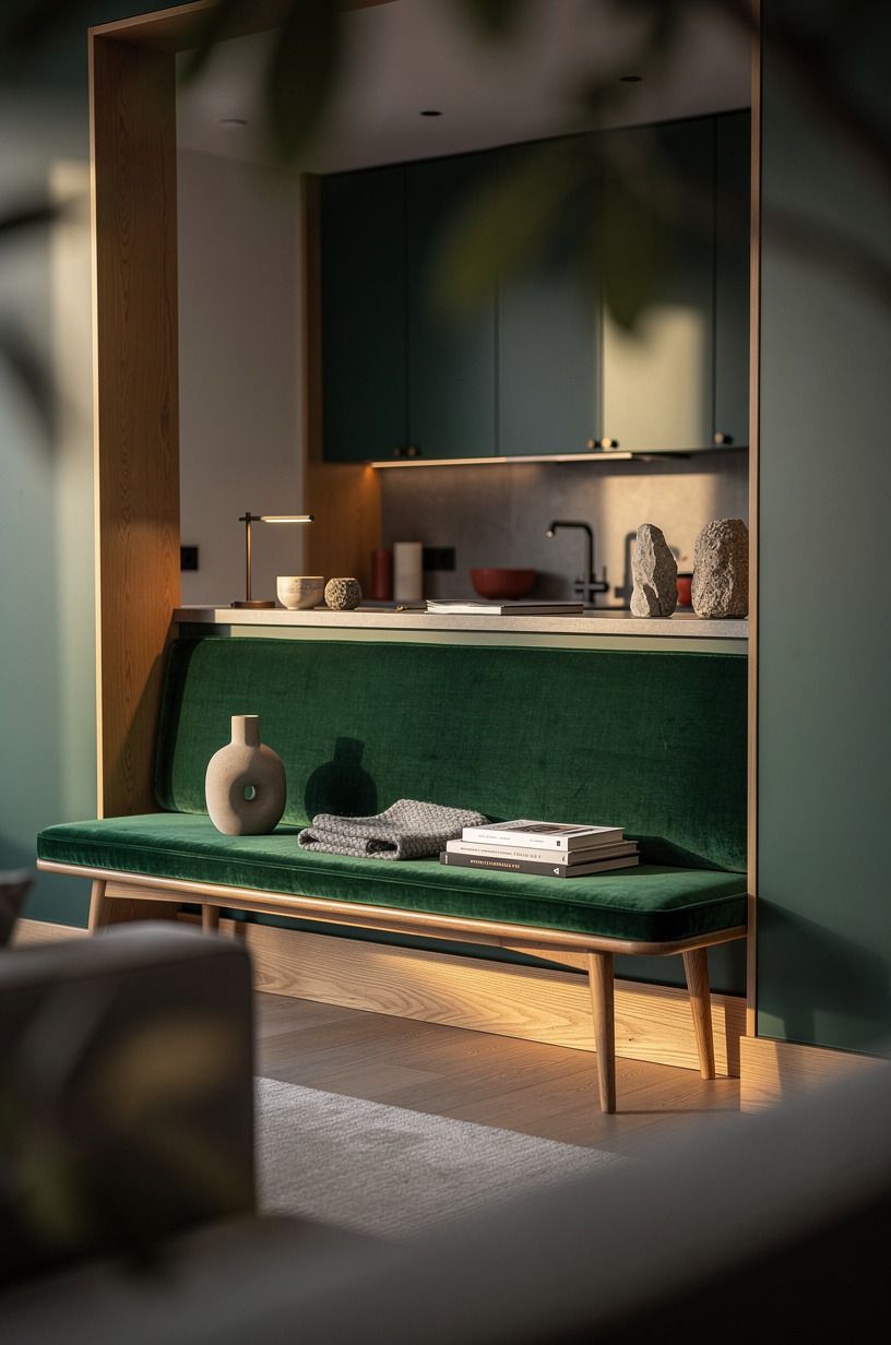 Add a Narrow Bench in the Dead Wall Zone