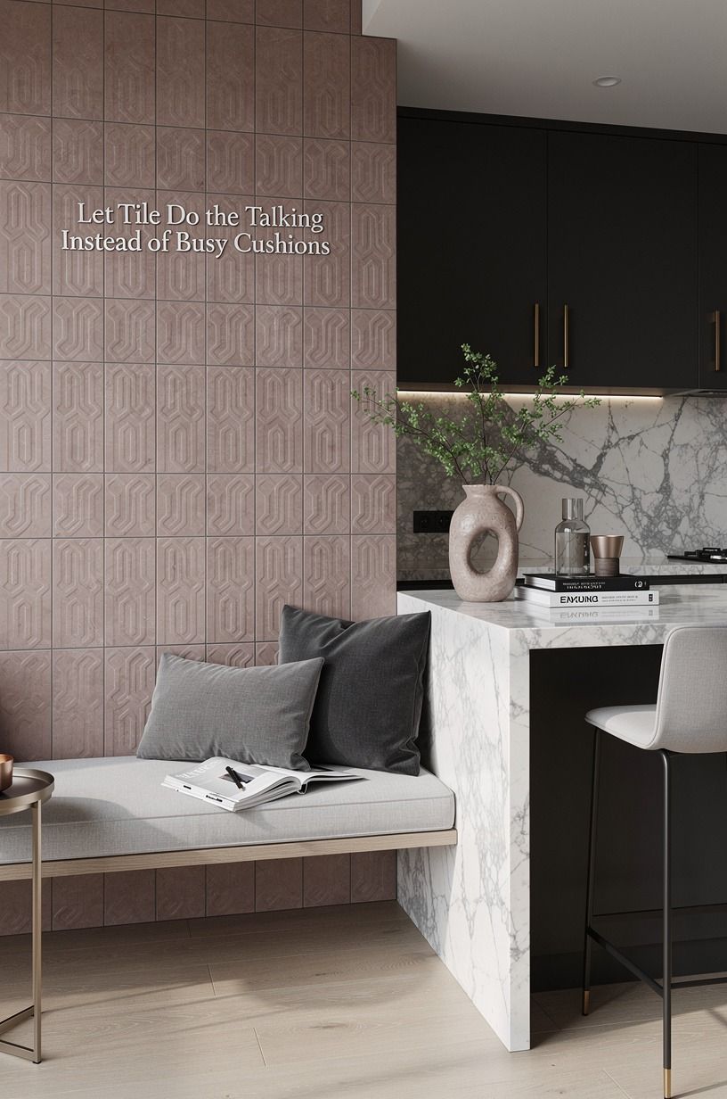 Let Tile Do the Talking Instead of Busy Cushions
