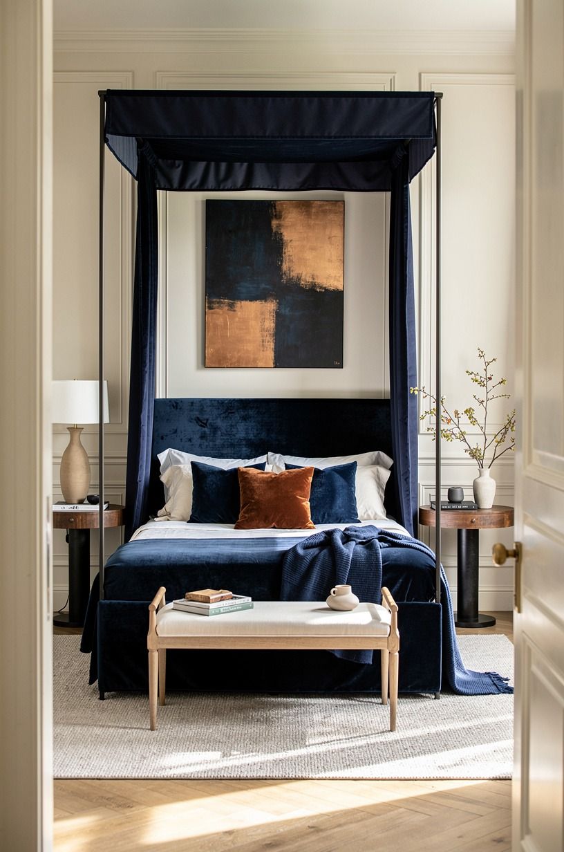 Frame the Bed With a Narrow Canopy