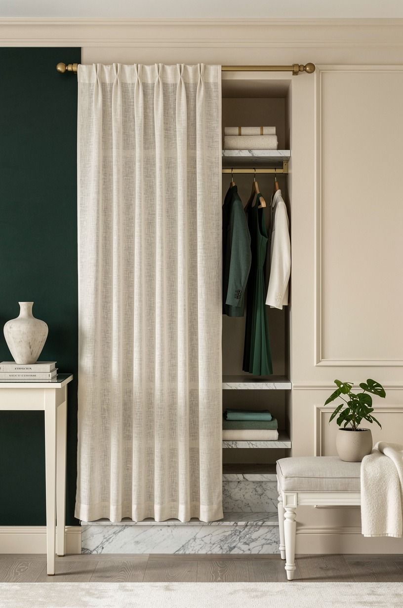 Swap a Closet Door for a Soft Linen Panel