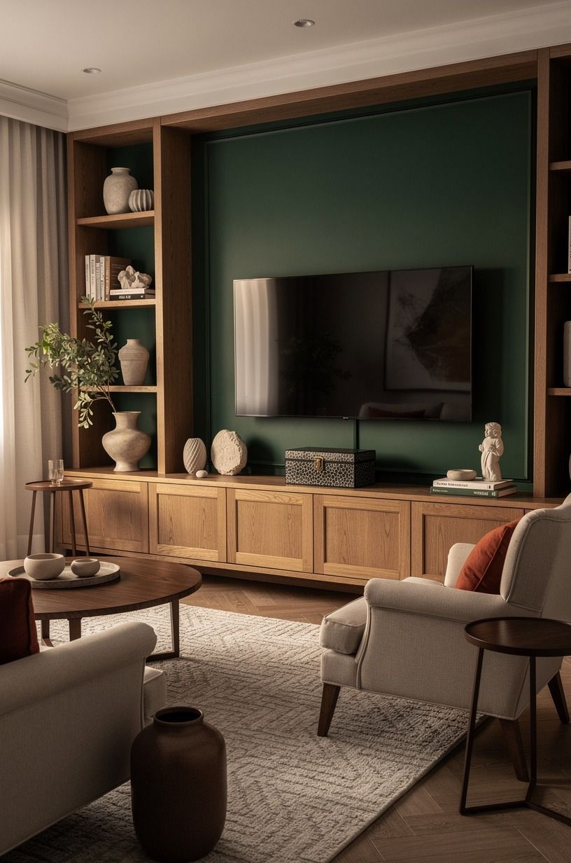 Build the Two-Wood Rule Into Your Modern Classic TV Wall Design