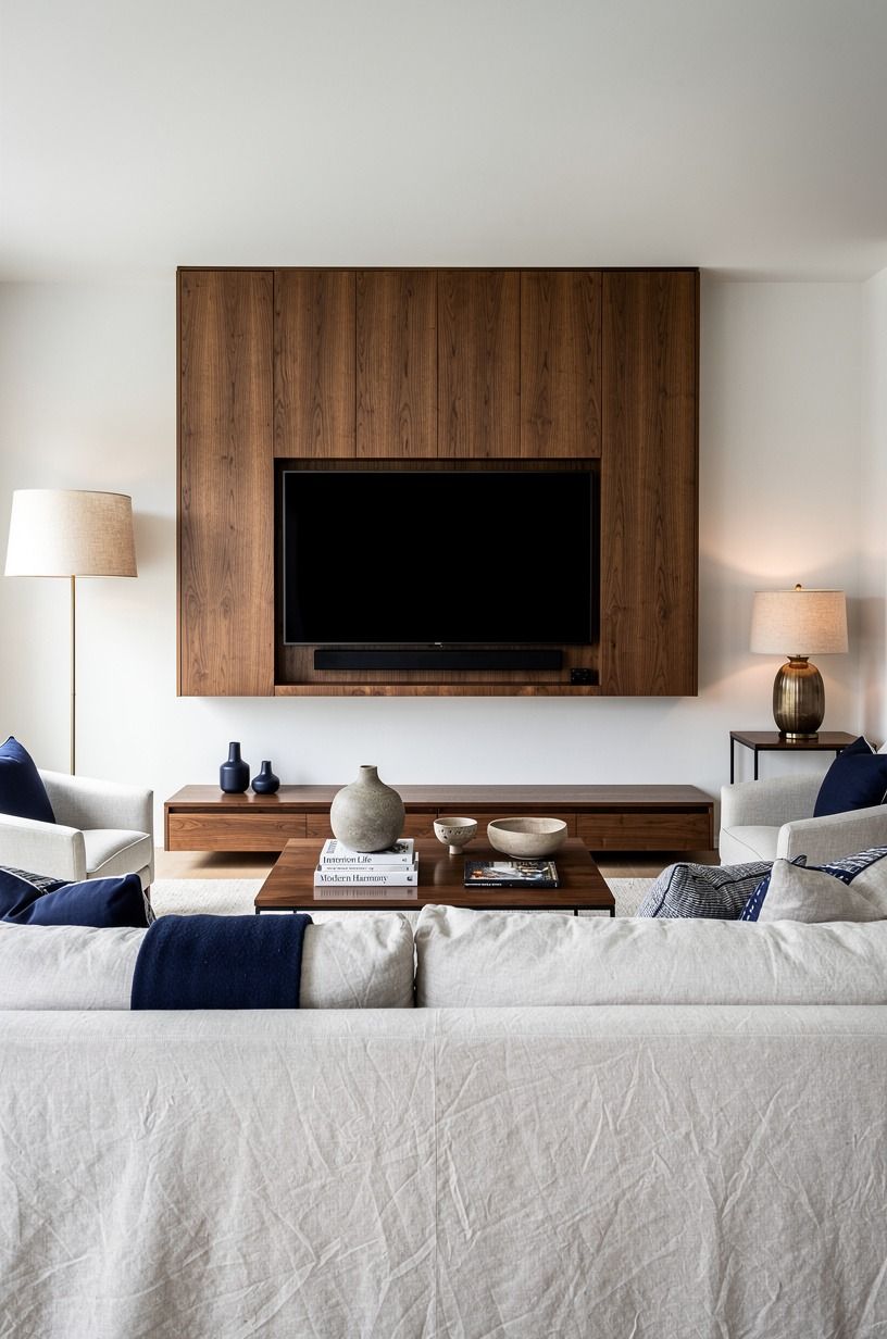 Float a Walnut Panel TV Wall (The Vertical Grain Rule)