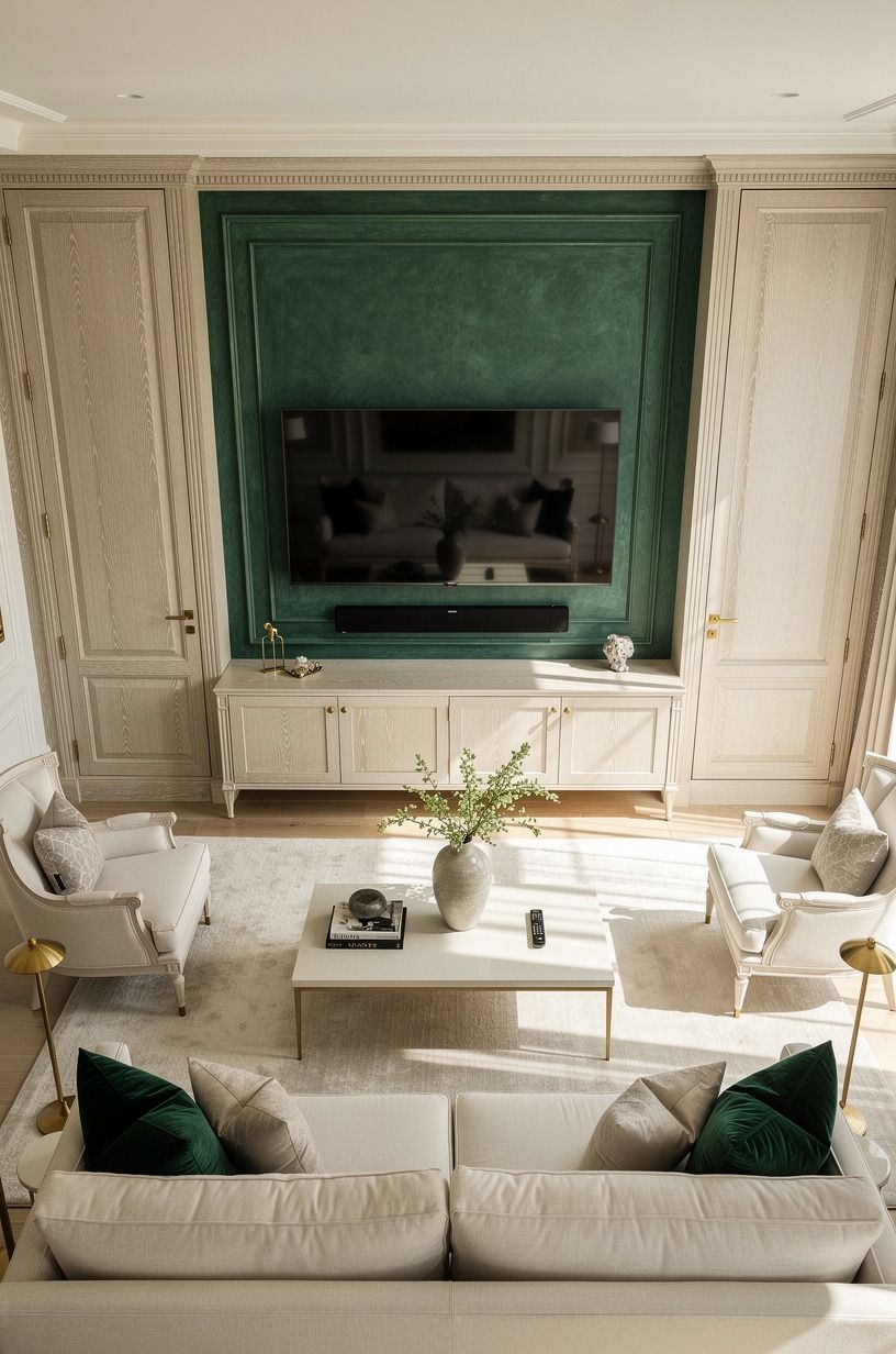 Layer Paint Behind the Luxury TV Wall