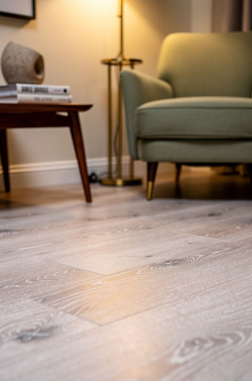 Lay flooring that forgives a spilled drink