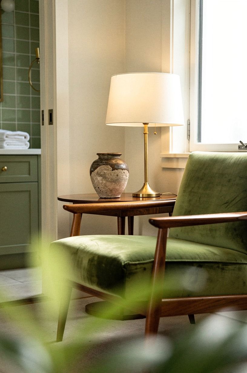 Add one imperfect antique instead of a row of new decor