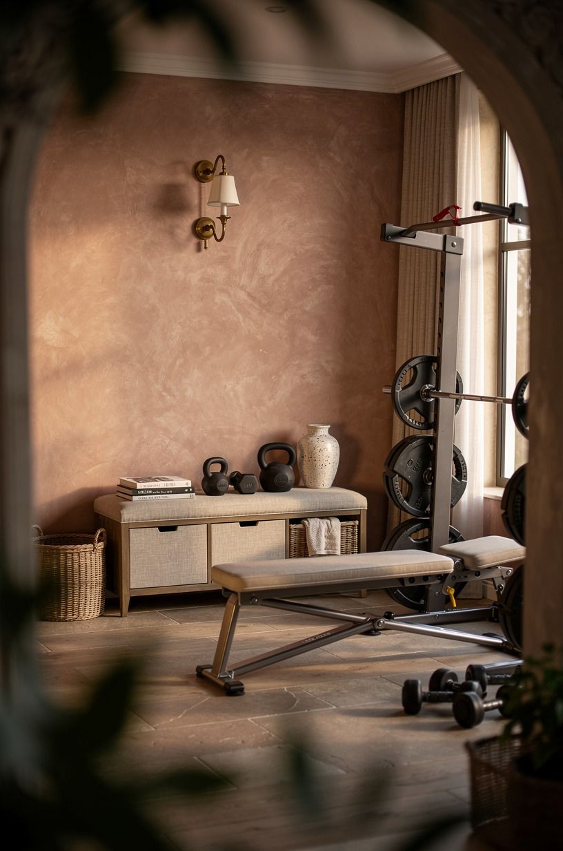 Can a home gym look luxurious without hiding every weight?