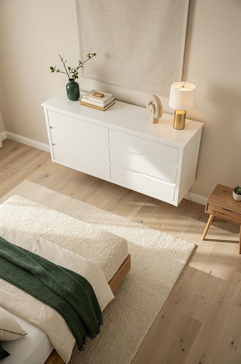 Float an IKEA HEMNES dresser like it belongs in a first home