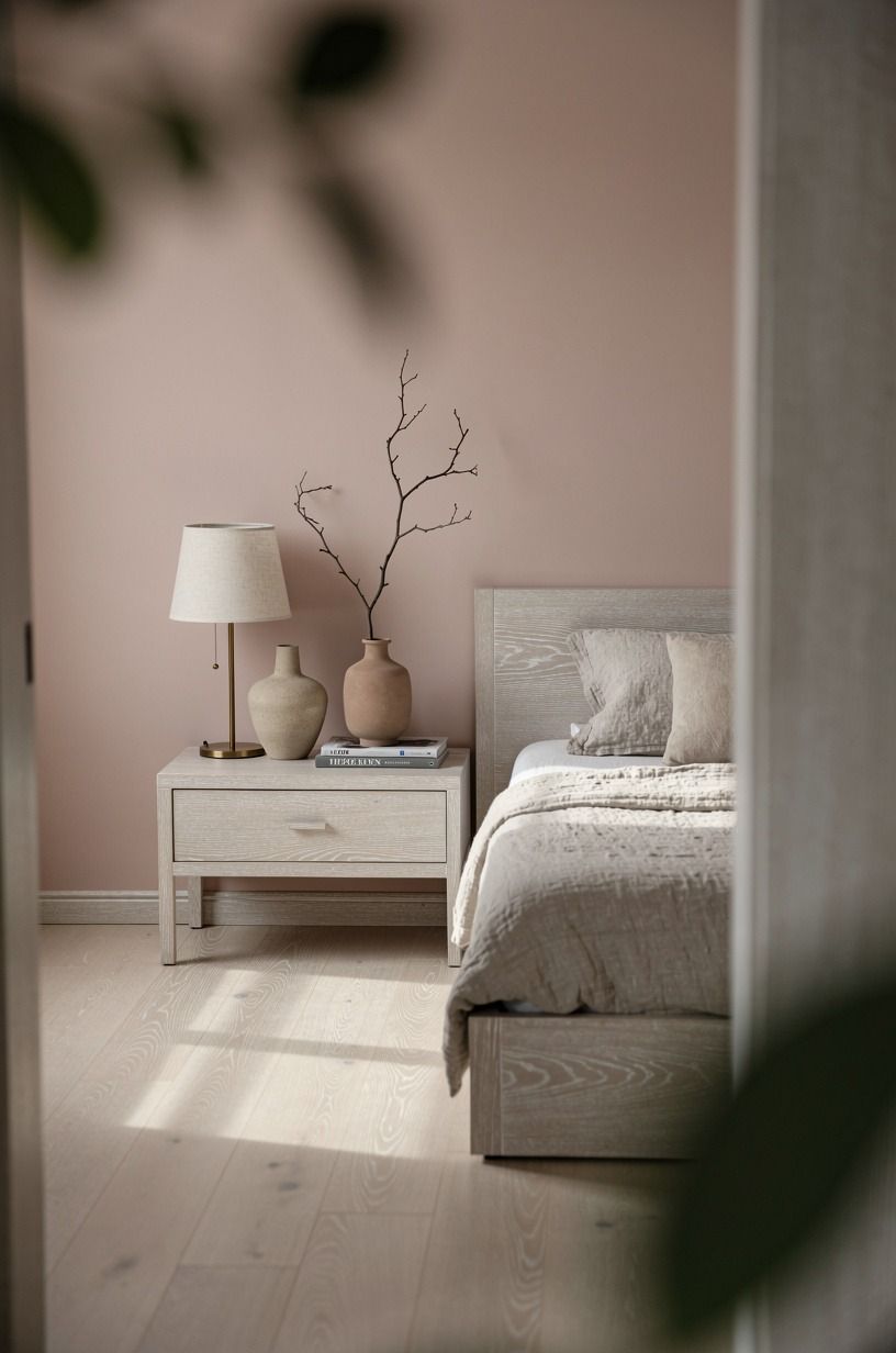 Paint with Farrow & Ball Pink Ground No.202 instead of pure white