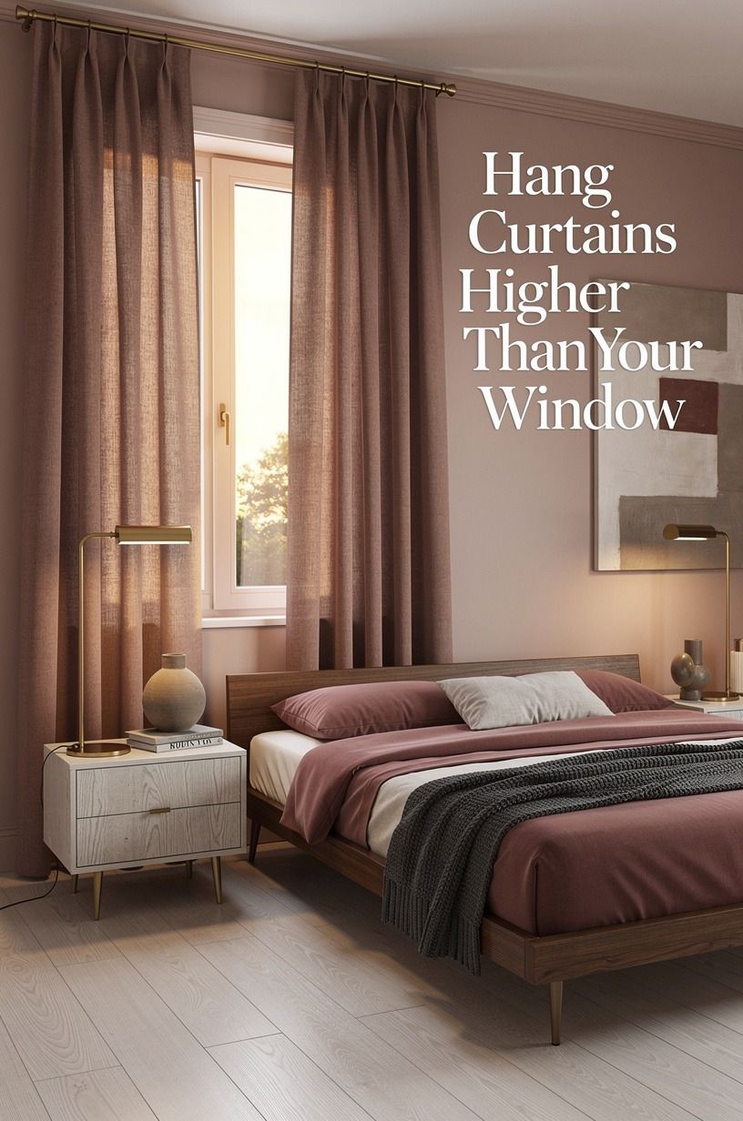 Hang Curtains Higher Than Your Window