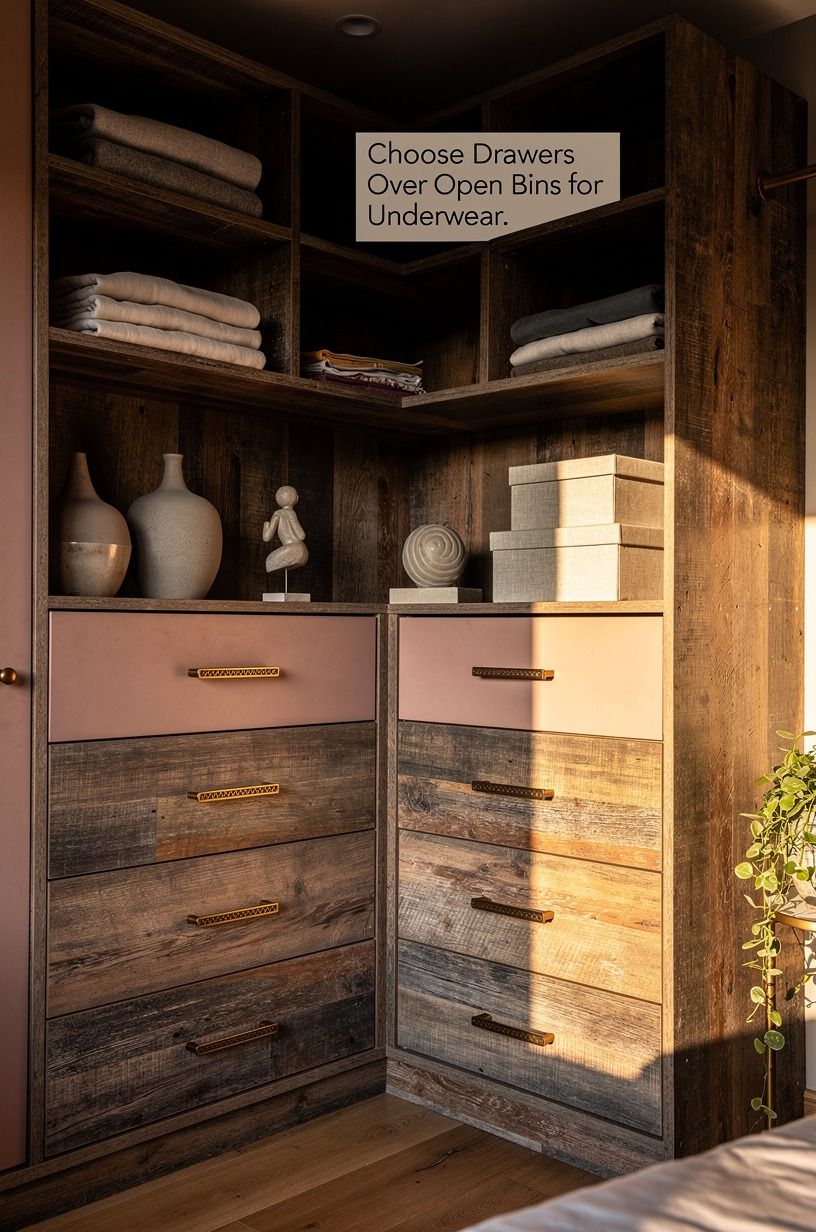 Choose Drawers Over Open Bins for Underwear