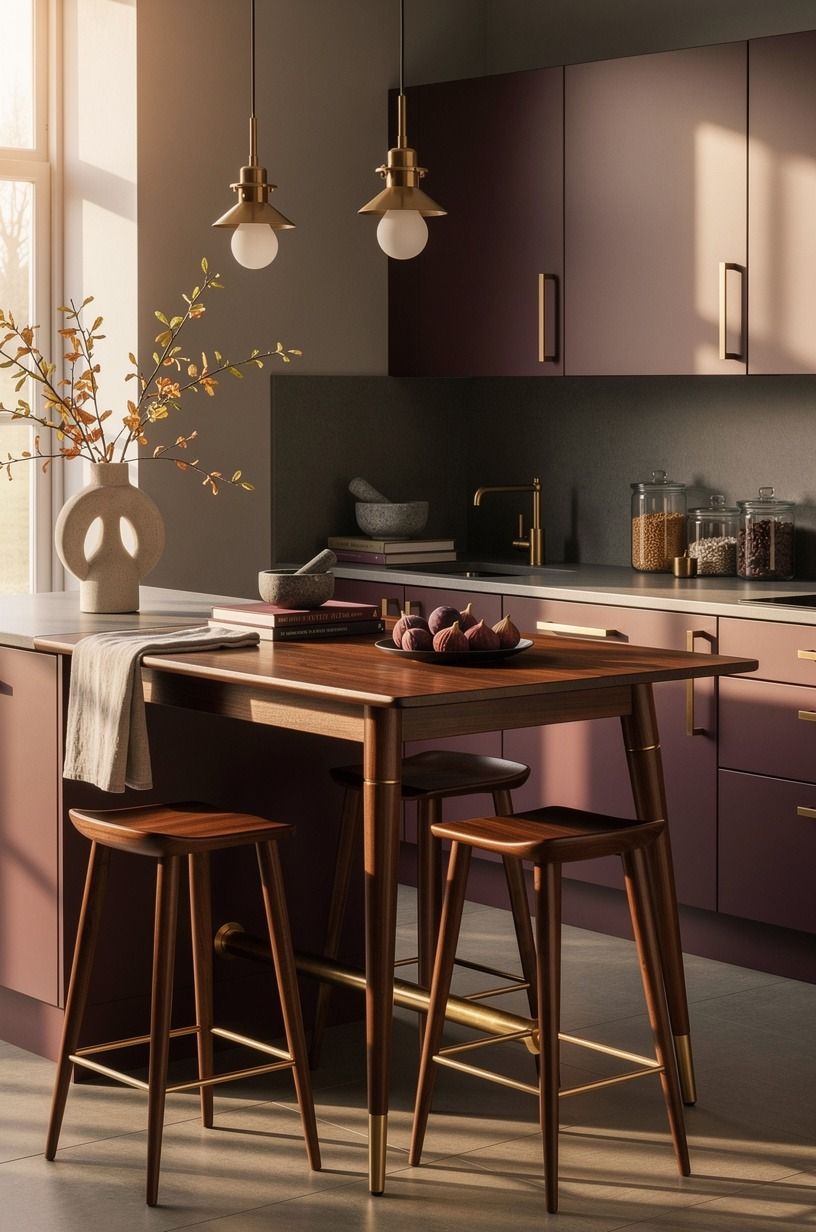 Choose low-sheen fronts for a more organic finish
