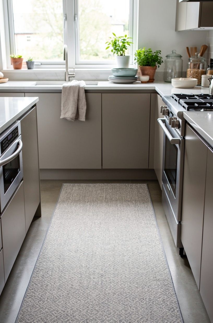 Lay down a washable runner with restraint