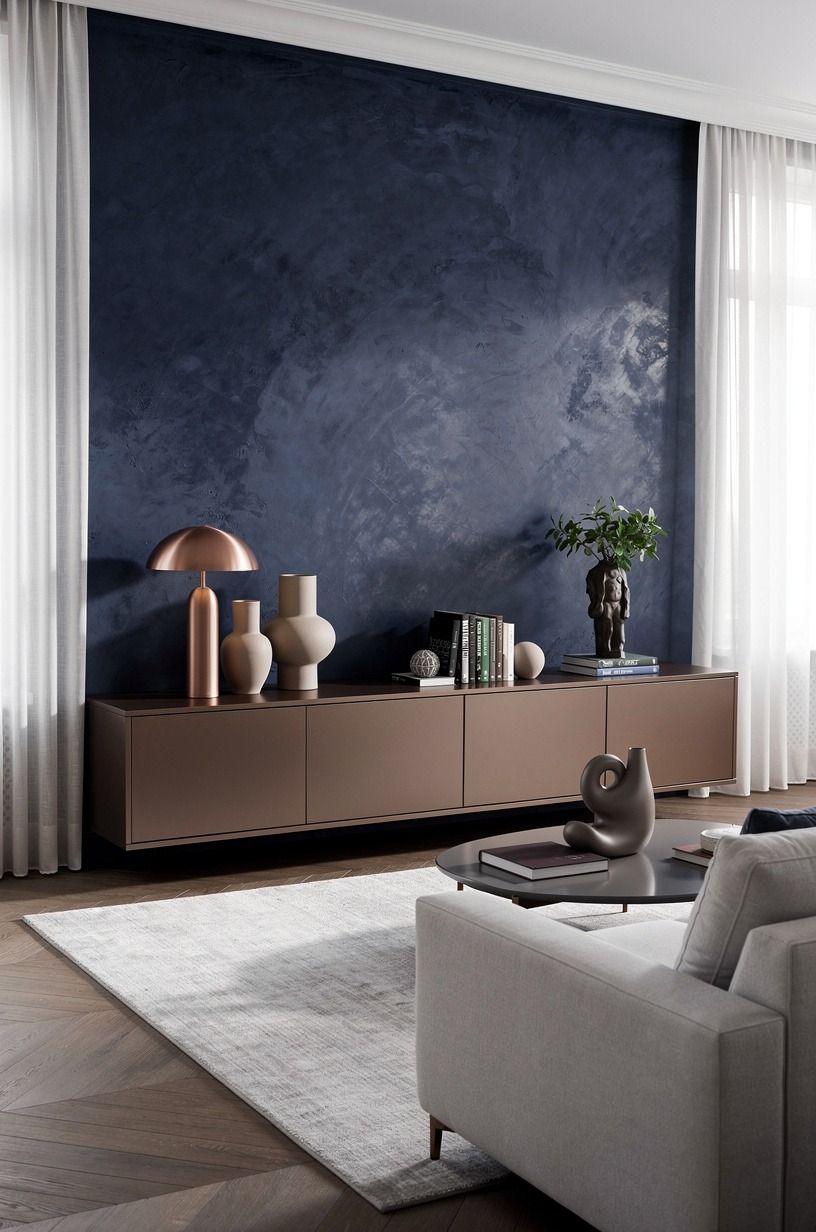Build a low console instead of fake built-ins