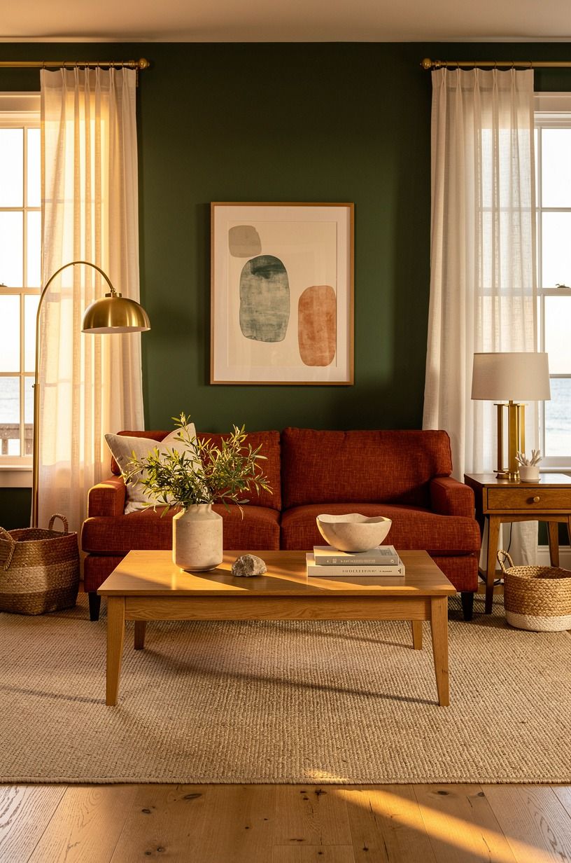Try the Two-Wood Rule for a warmer coastal room