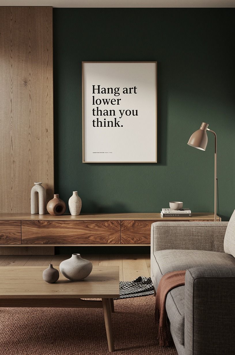 Hang art lower than you think