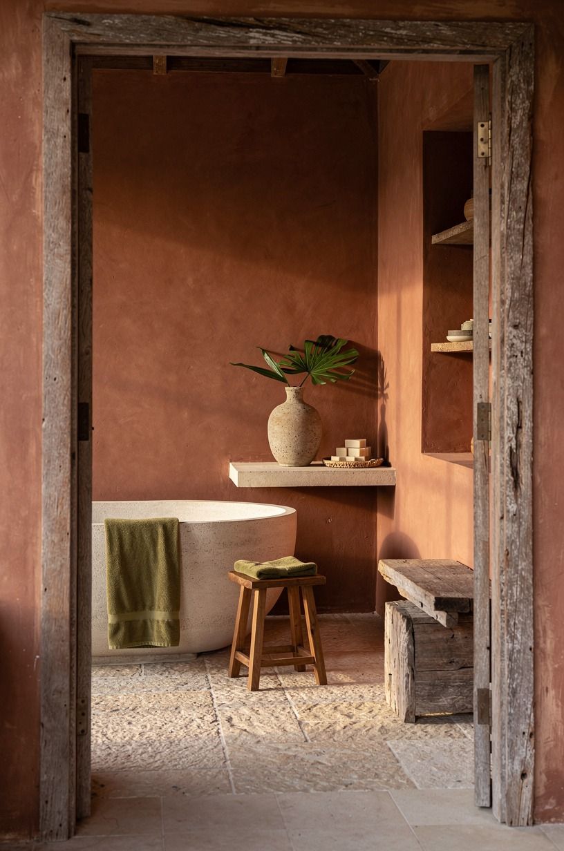 Add a Bali Style Bathroom Moment by the Tub