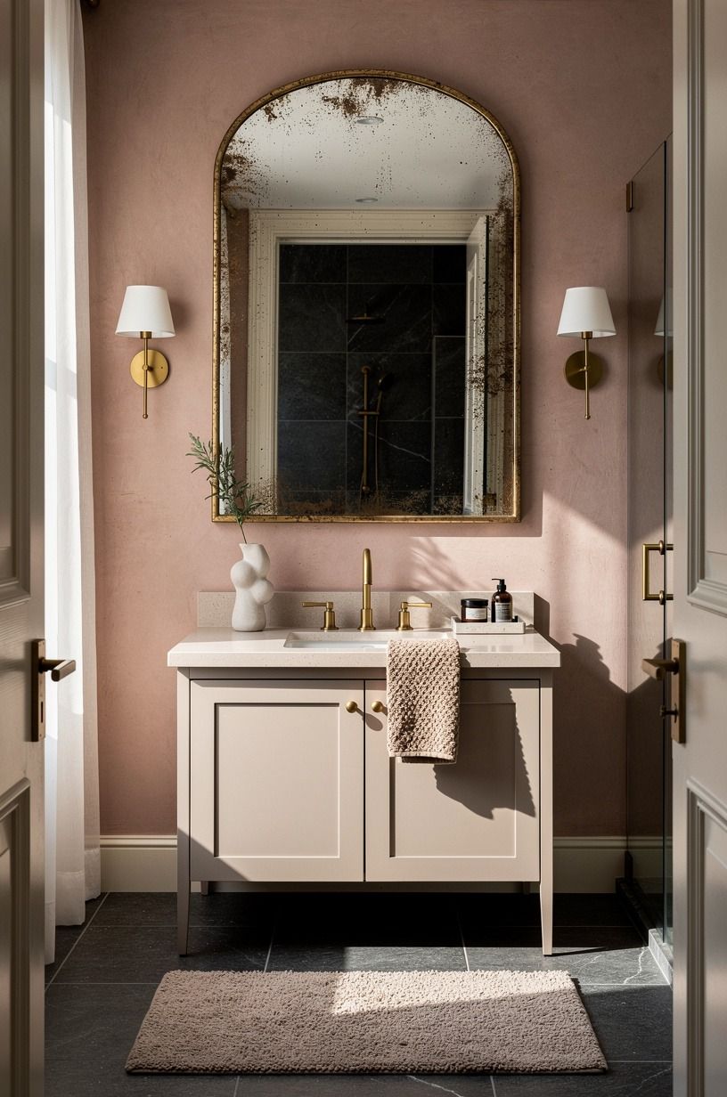 Hang an Arched Mirror With an Aged Edge