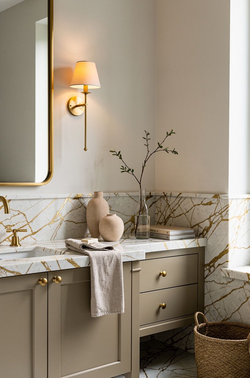 Swap Chrome for Brushed Brass at Eye Level