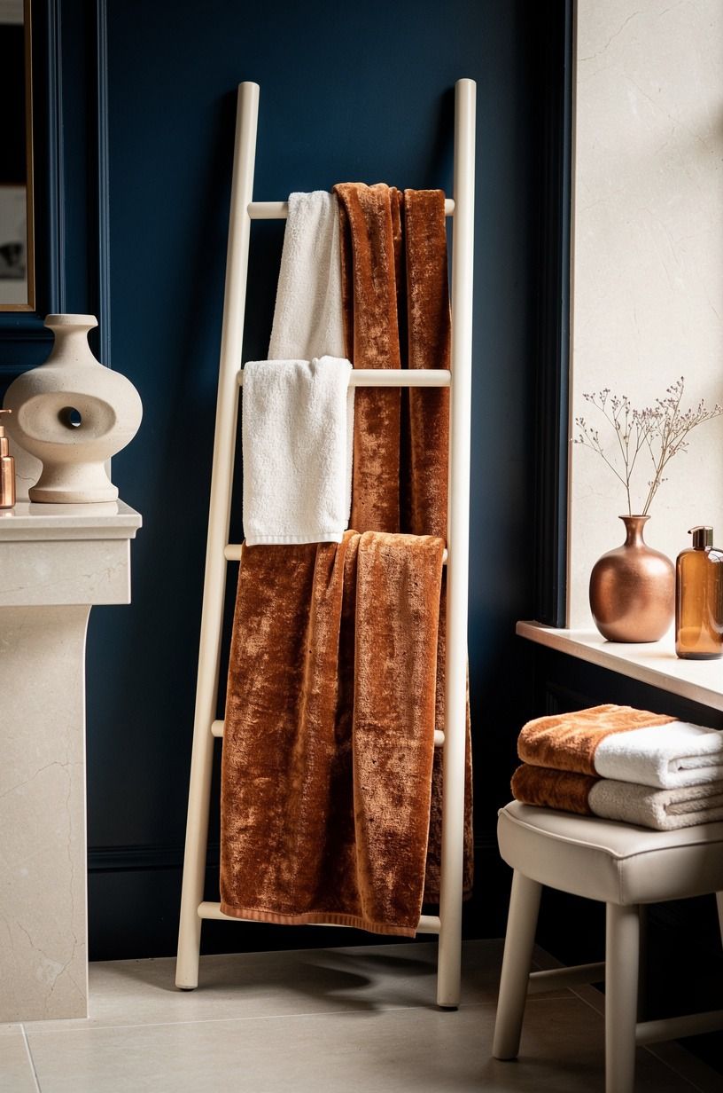 Use the Towel Ladder as Functional Sculpture