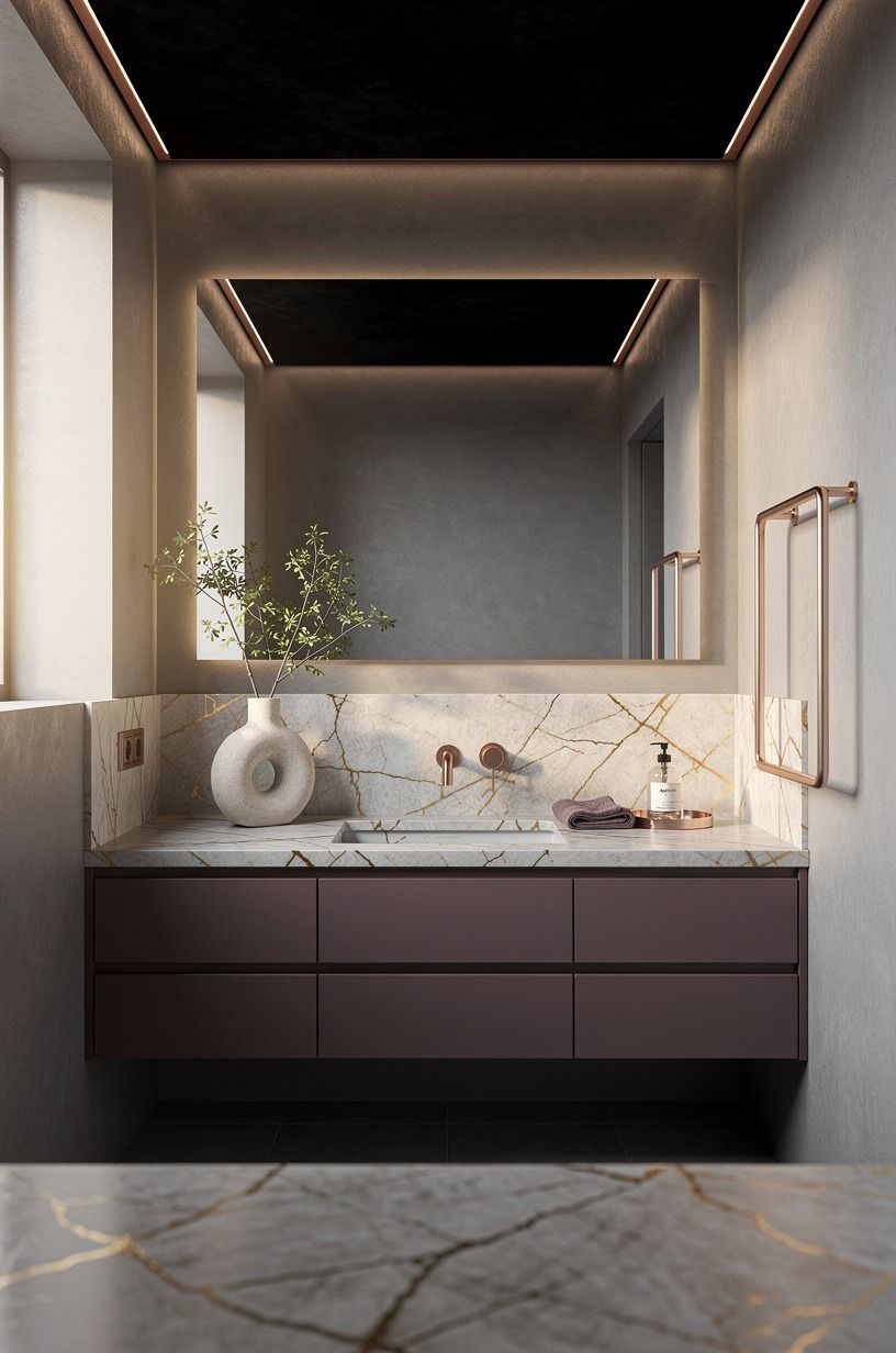 Can a black ceiling make your powder bath feel larger?