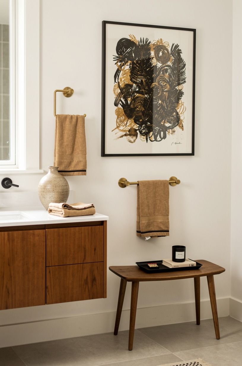 Hang art where guests least expect it