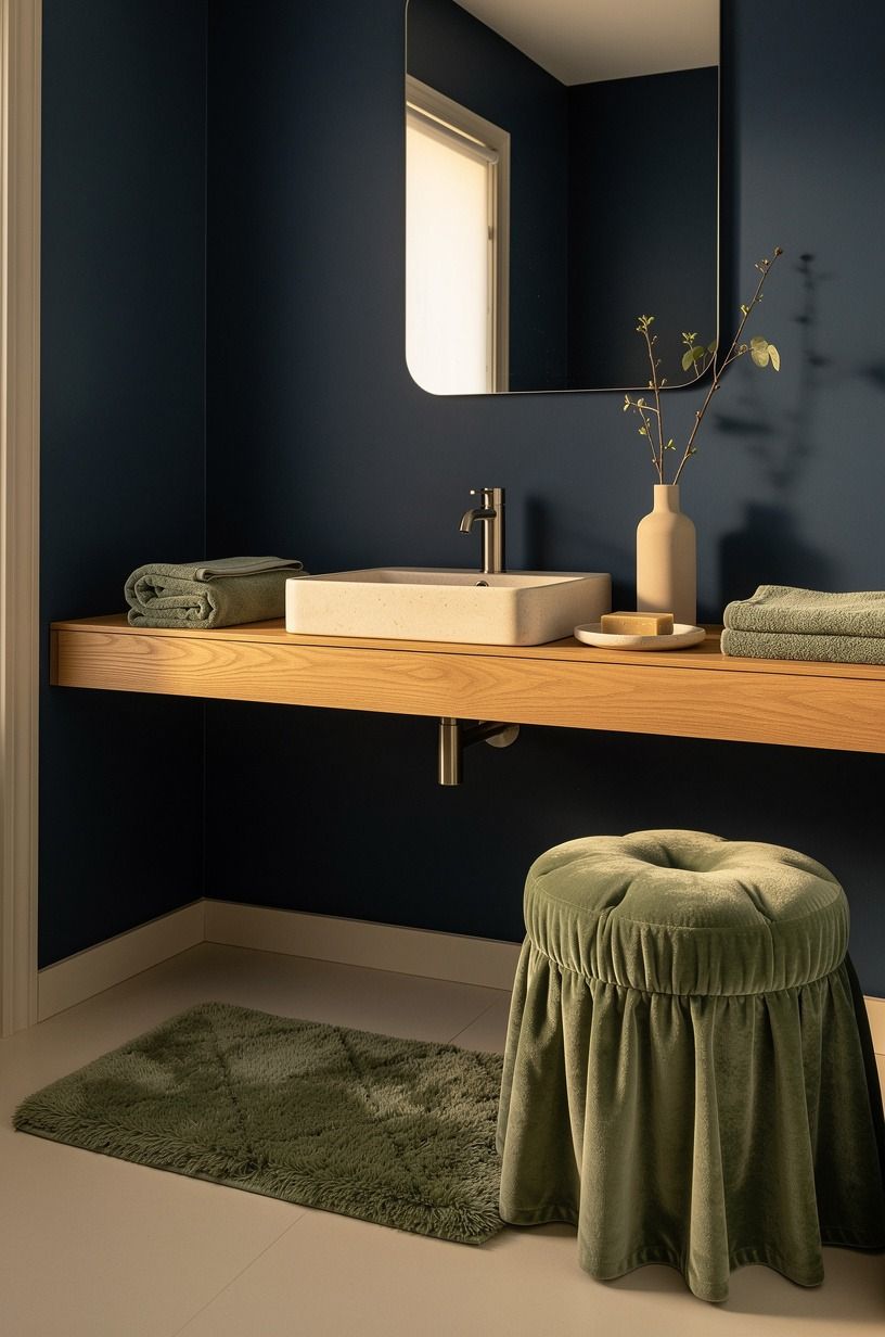Paint the walls in Farrow & Ball Hague Blue (the envelope effect)