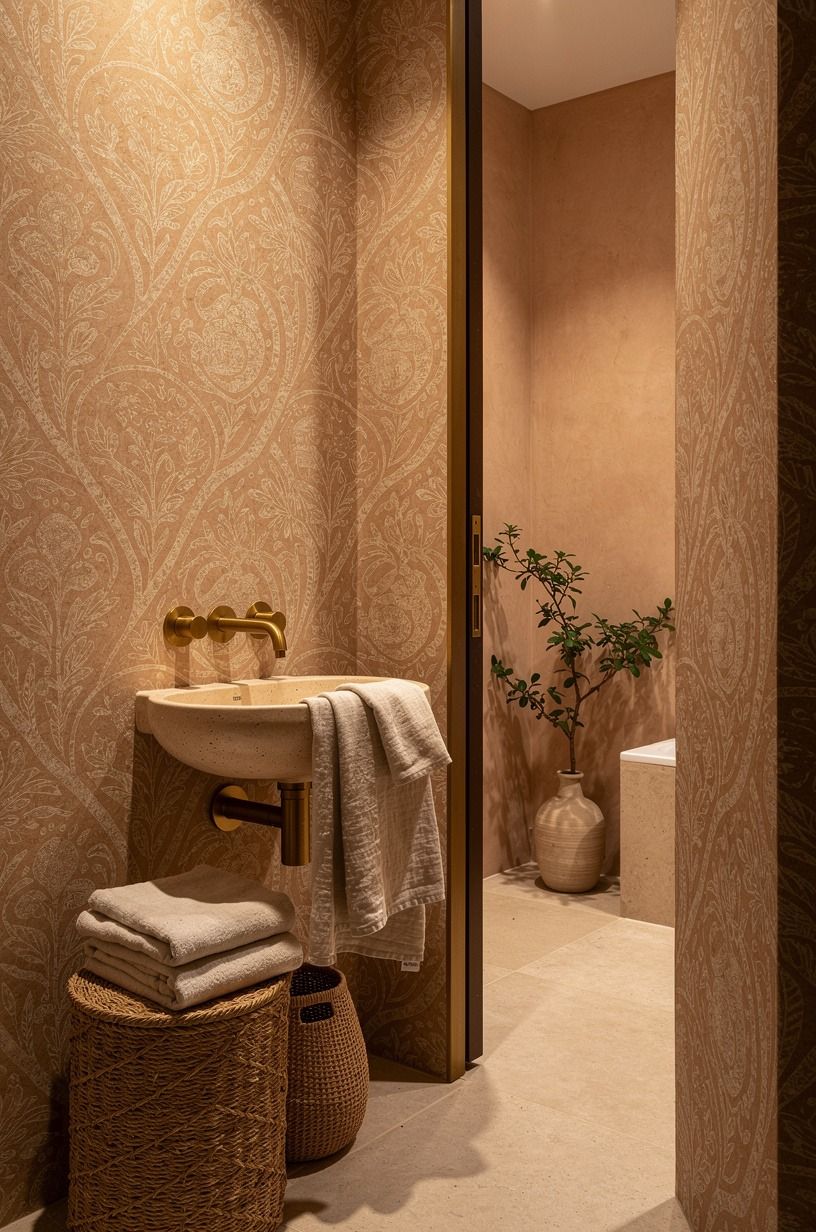 Why does wallpaper look better in a tiny powder room?