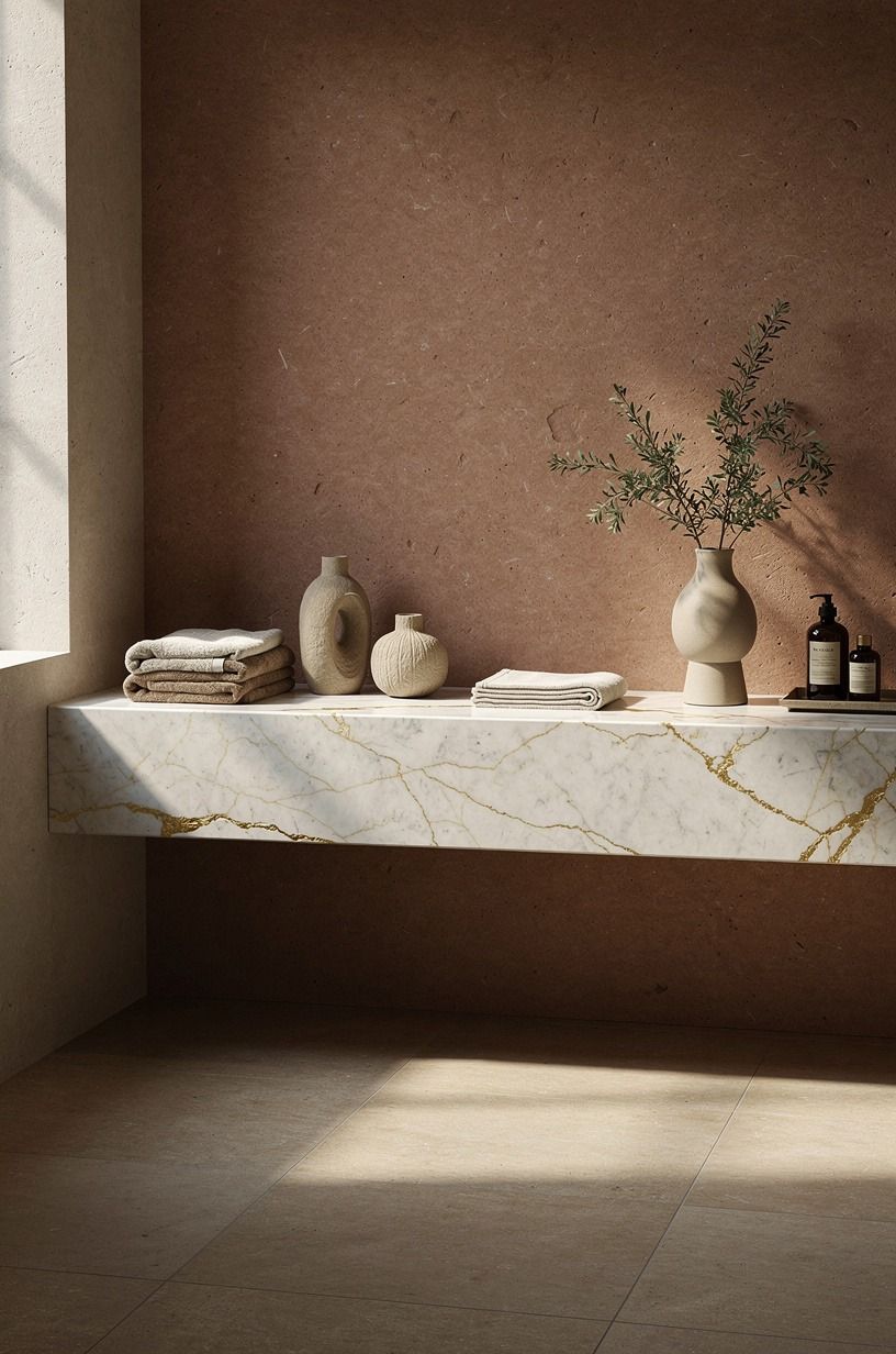 Float the vanity to show more floor
