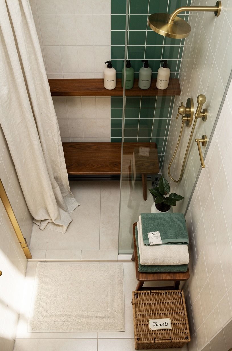 Start by measuring your small bathroom standing shower zone