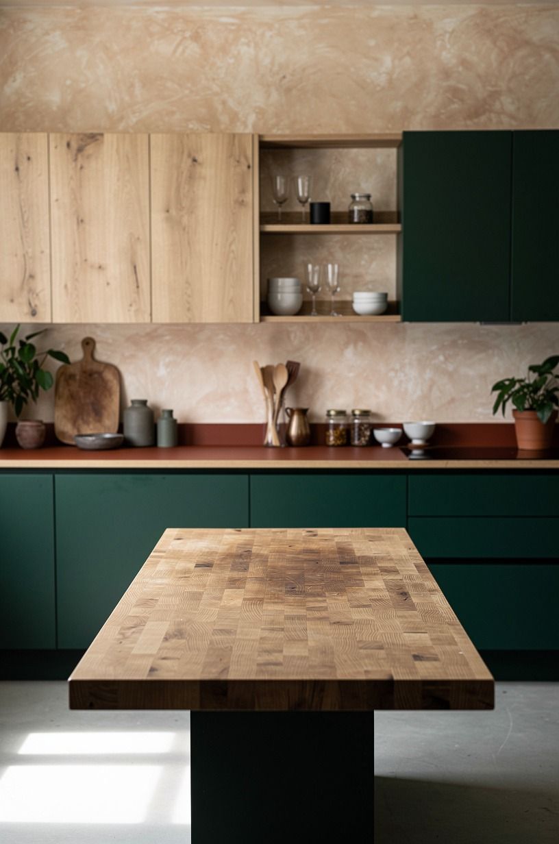 Float a butcher-block board for the Prep-Board Effect