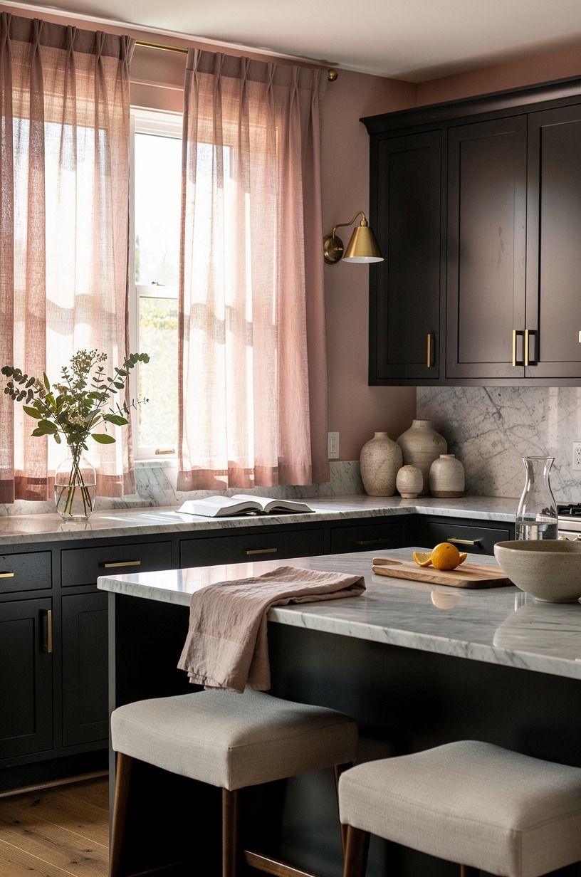 Hang a café curtain where your window feels exposed