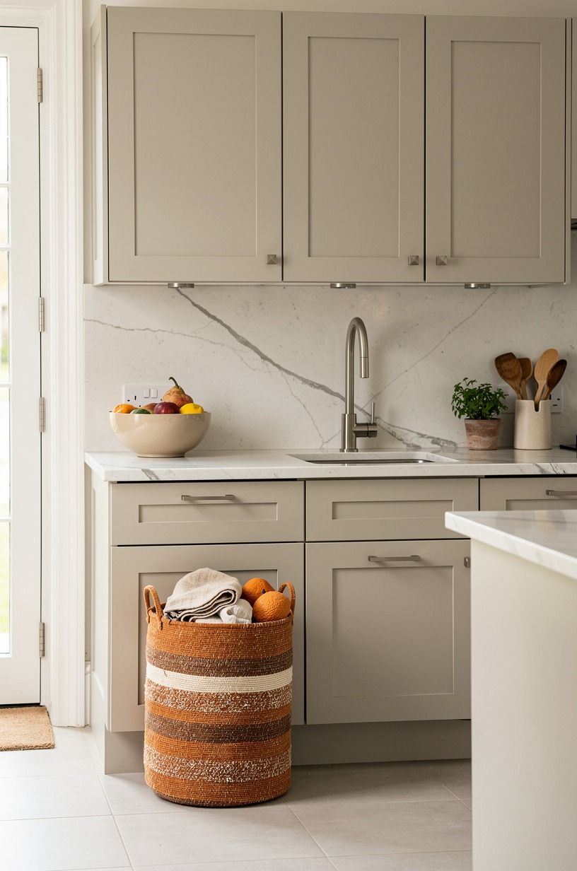 Layer a Fall-Ready Textile Basket Near the Door