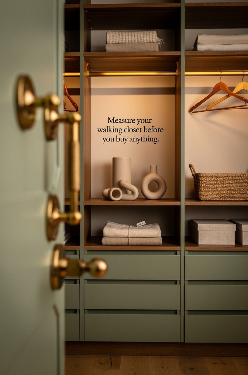 Measure your walking closet before you buy anything