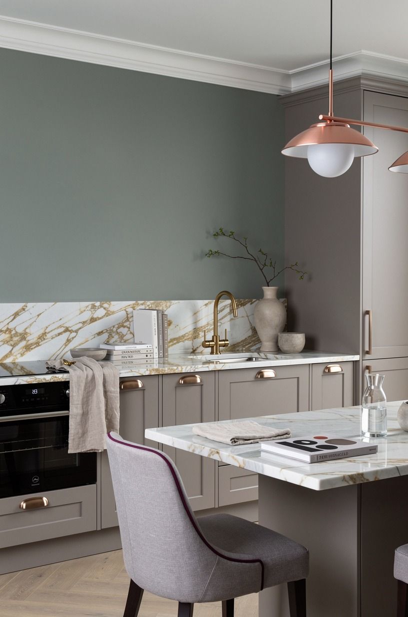 Put Sherwin-Williams Evergreen Fog Behind Pale Ash