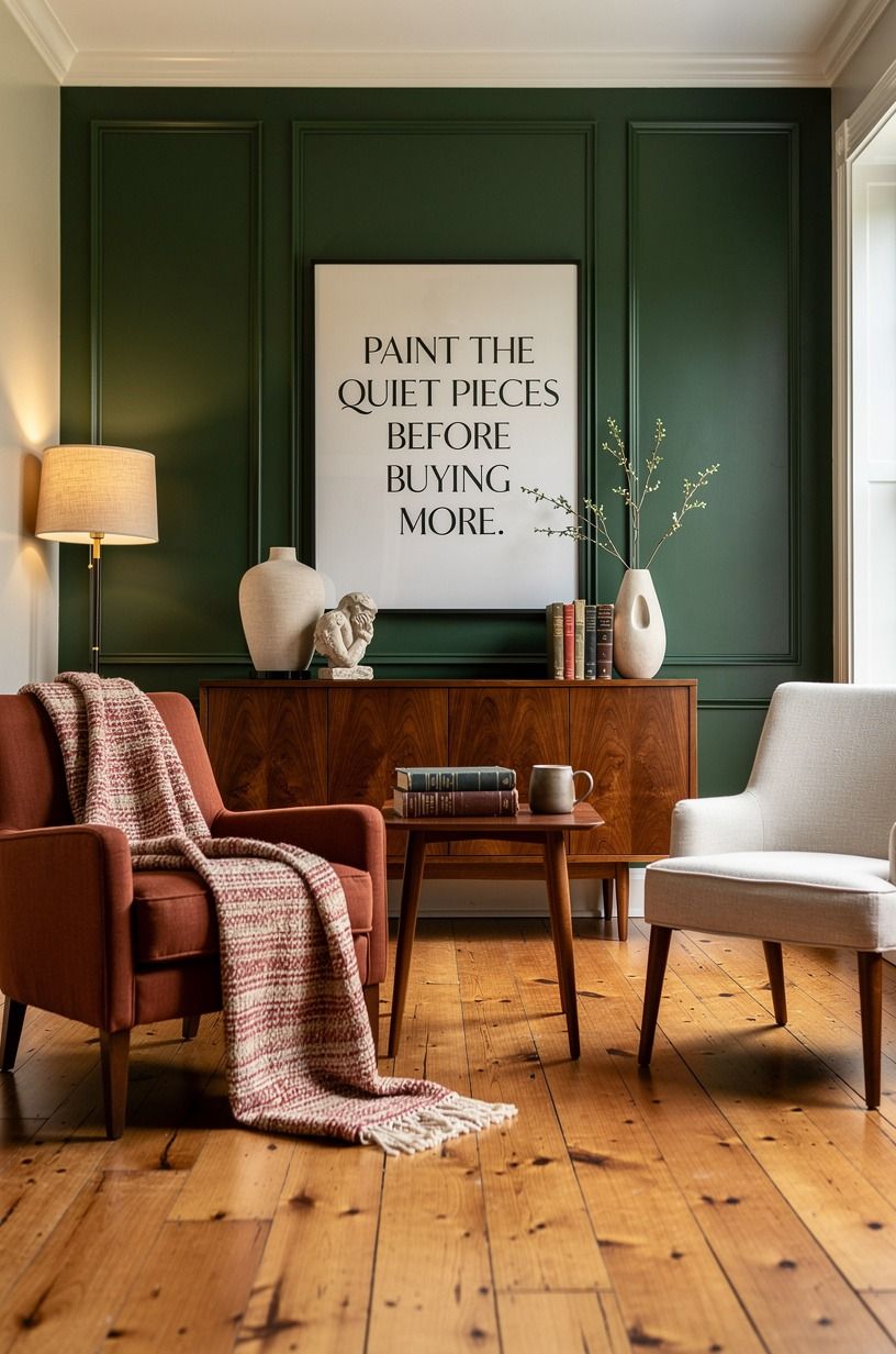 Paint the quiet pieces before buying more
