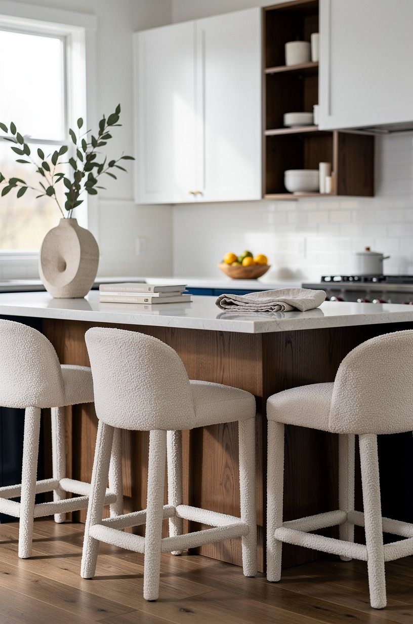 Ground the island with a darker oak stain