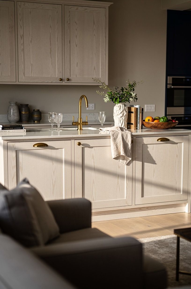 Try white oak over painted shaker fronts