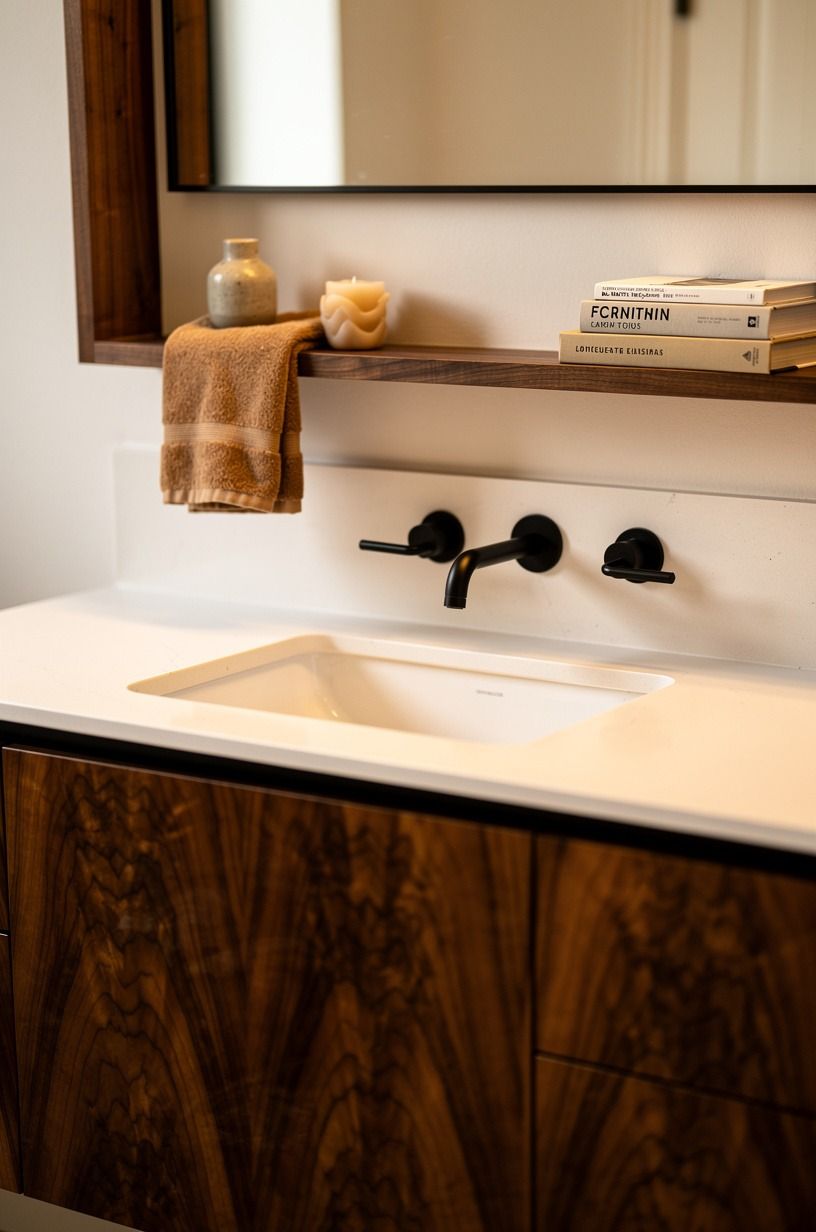 Frame the sink with a narrow picture ledge