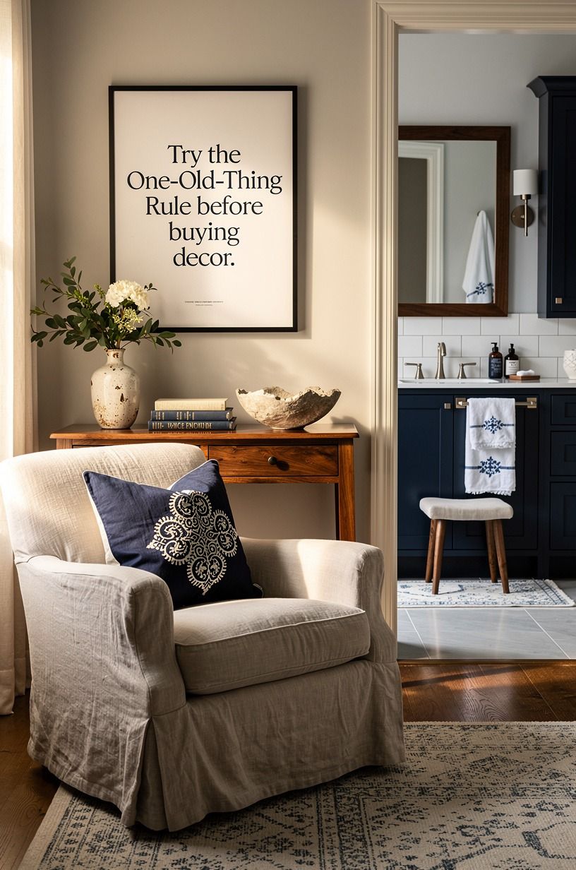 Try the One-Old-Thing Rule before buying decor