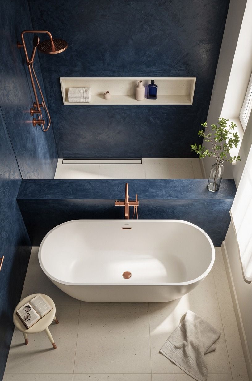 Can a shower behind bath stay practical?