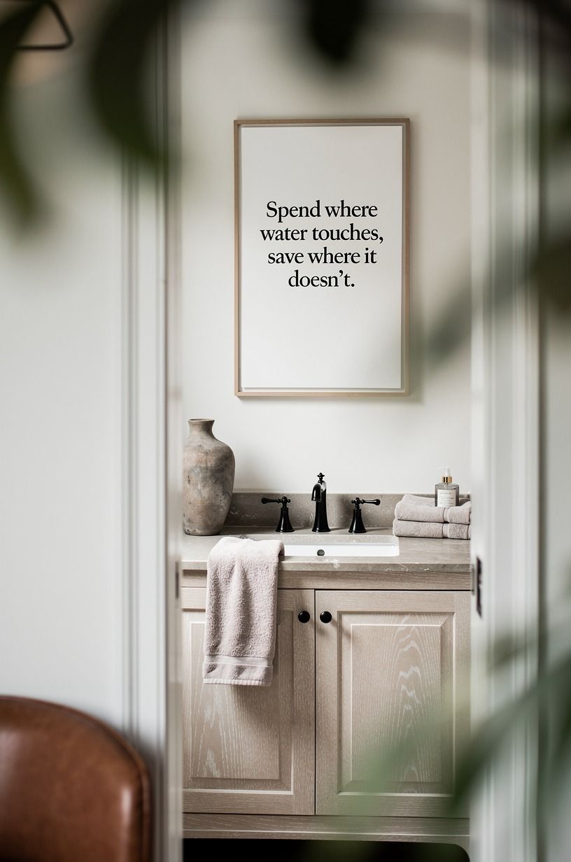 Spend where water touches, save where it doesn’t