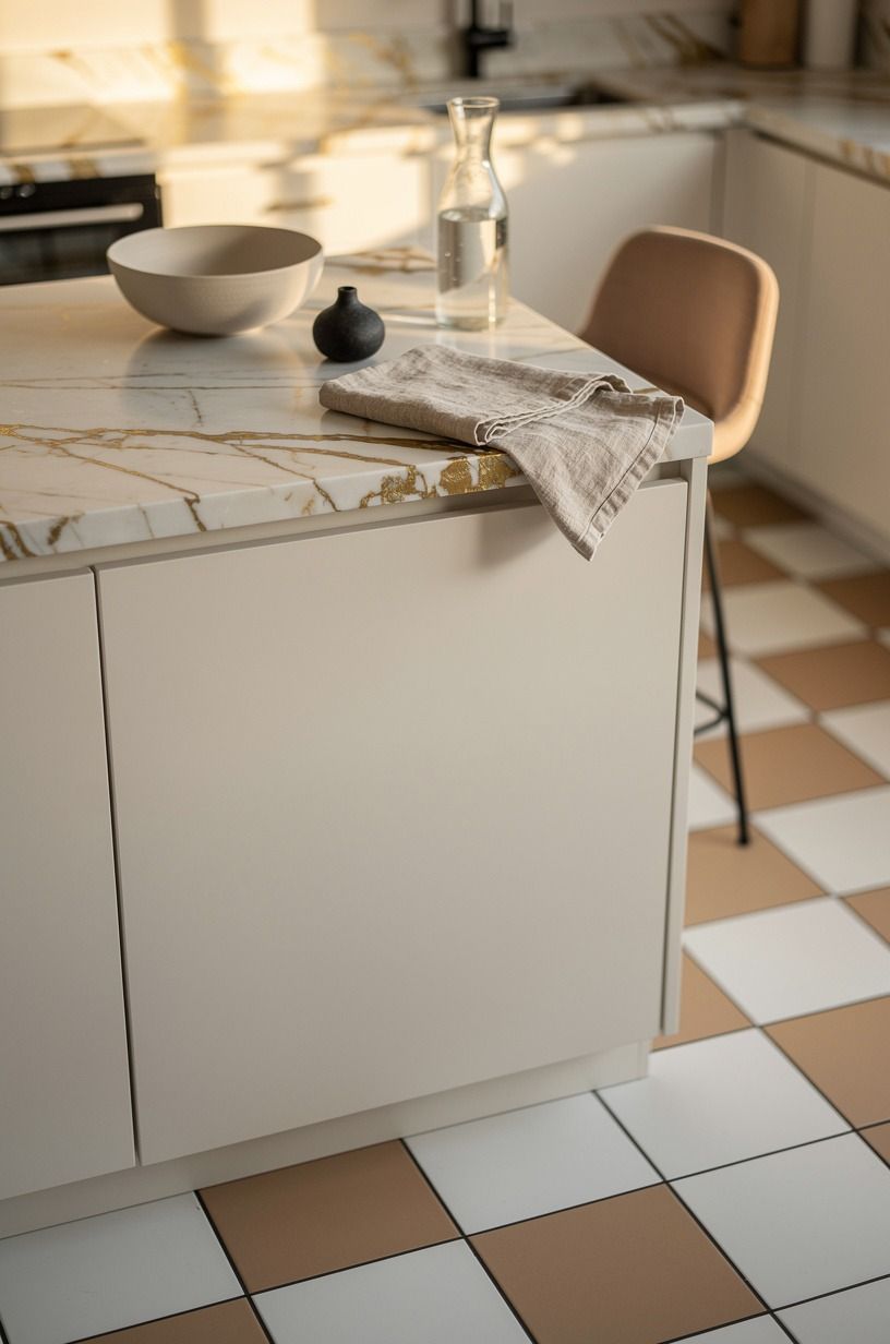 Choose a Checkerboard Floor With a Quiet Palette