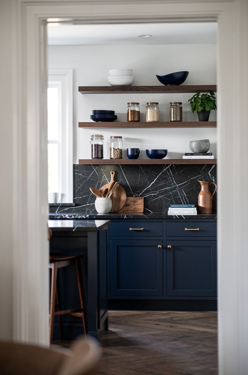 Float Open Shelves Above the Counter