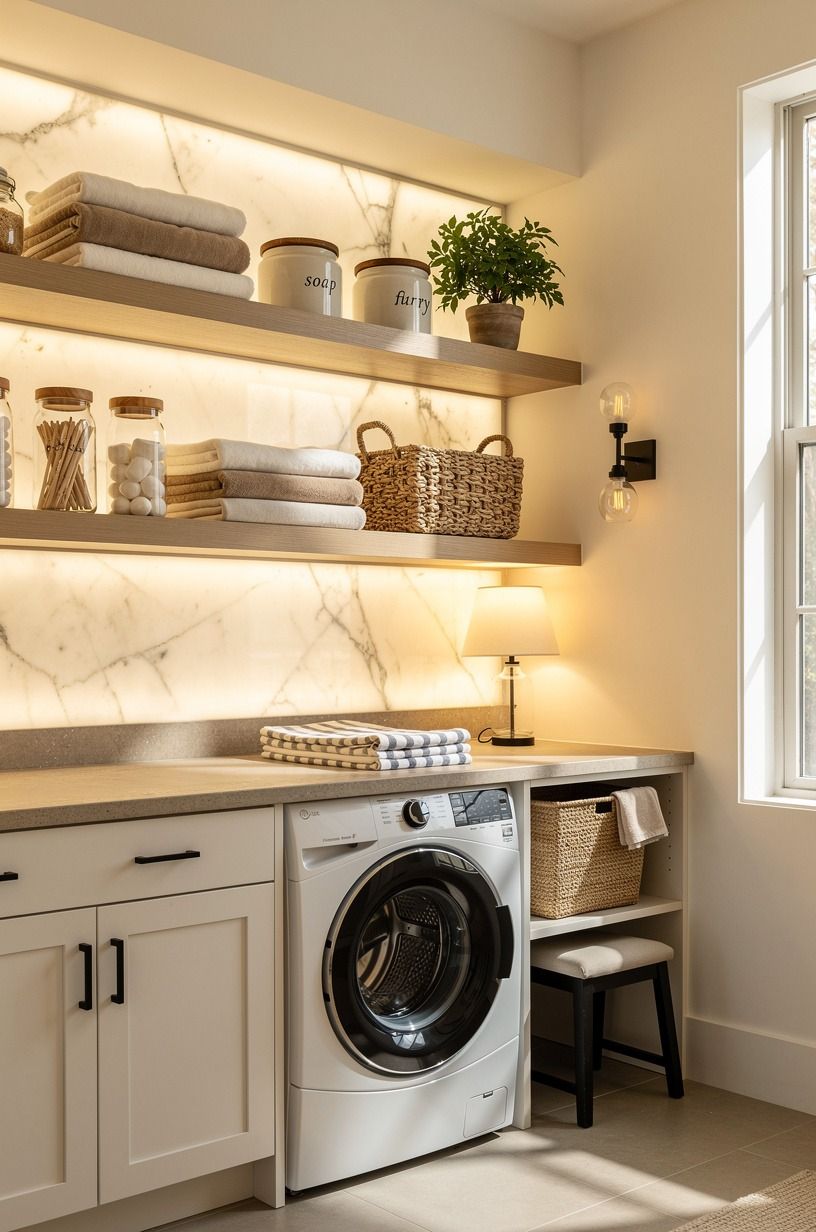 Float open shelves using The Airy Shelf Effect