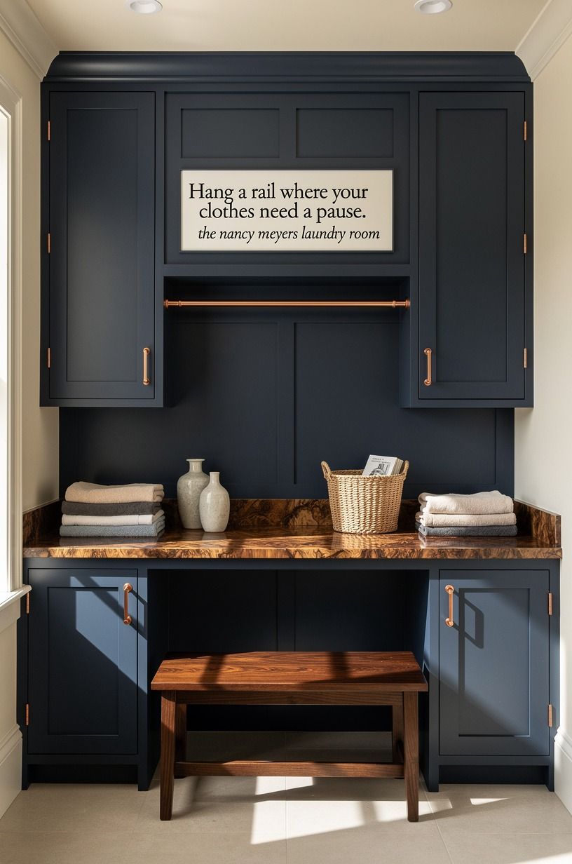 Hang a rail where your clothes need a pause