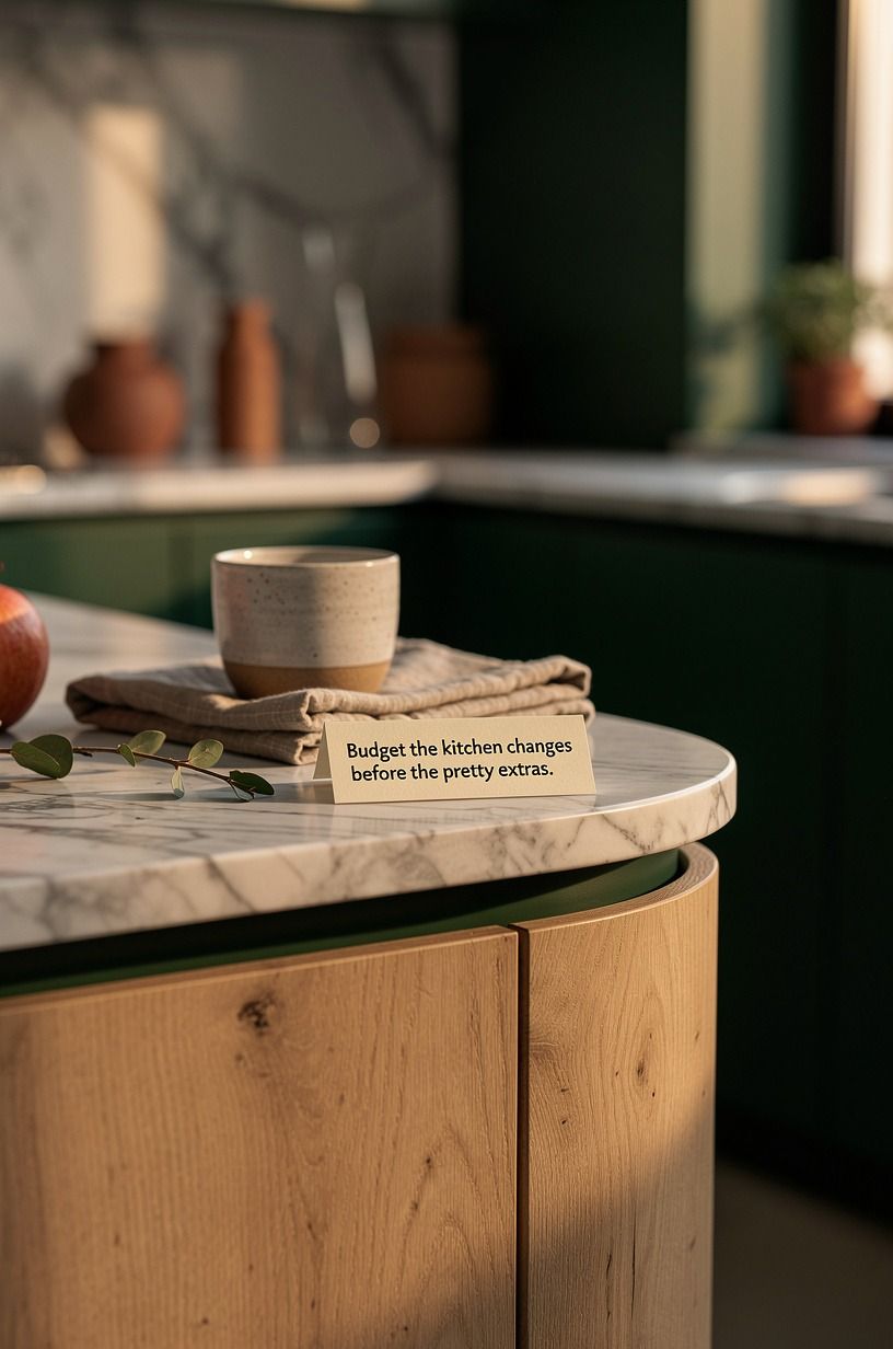 Budget the kitchen changes before the pretty extras